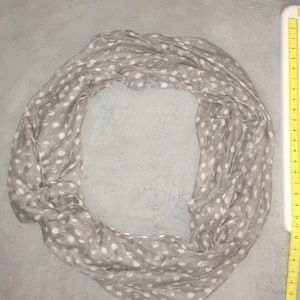 grey & white polka dots scarf